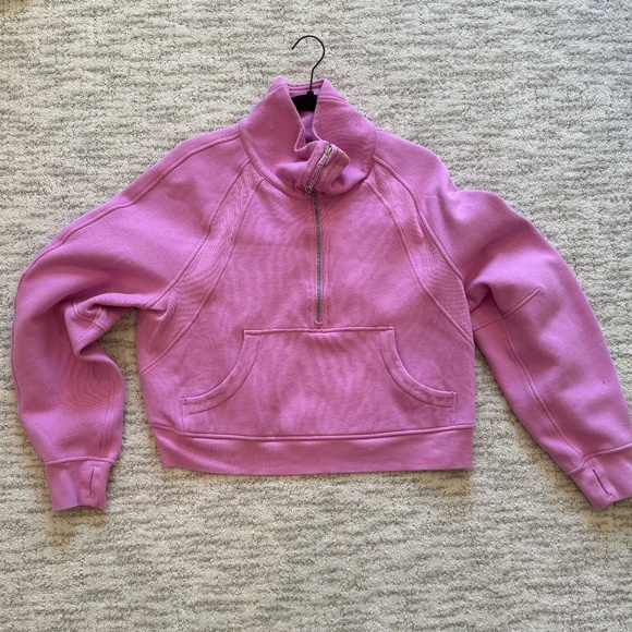 LIKE NEW! Lululemon Scuba Oversized Funnel-Neck Half Zip - PINK - M/L - Picture 1 of 3